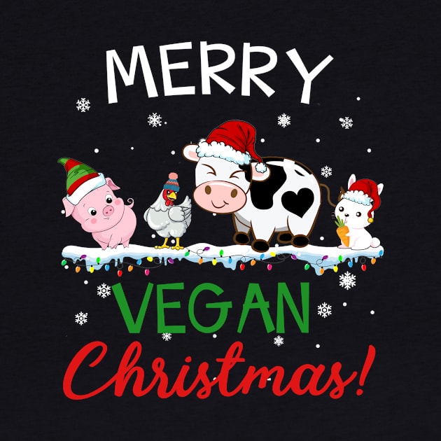 Animals Merry Vegan Christmas by Dunnhlpp